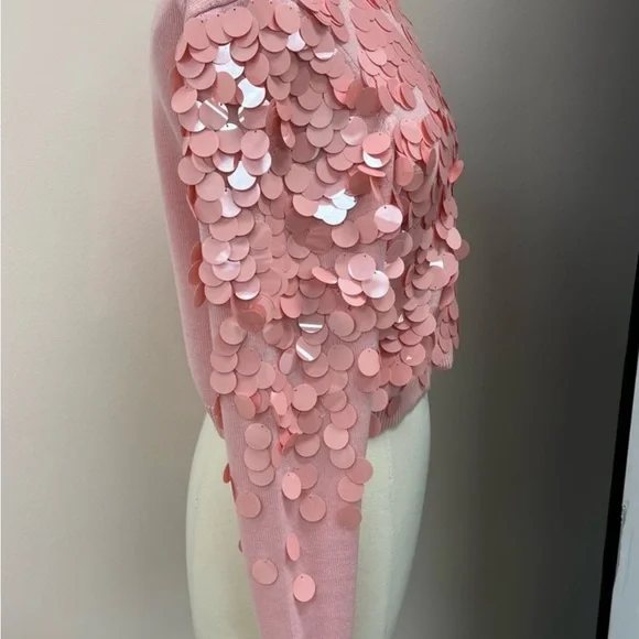 Alice + Olivia Delfina Wool Cropped Size XS Women's Crop Knit Sweater NWT - Picture 7 of 15